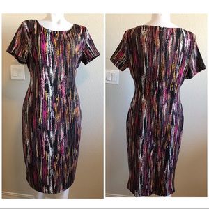 NWT Metaphor Body Con Dress Paint Graffiti Large